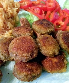 Przystawka, lub dodatek do dania głównego - panierowane pieczarki