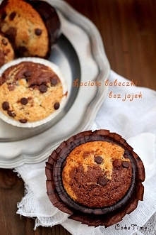 Łaciate babeczki bez jajek