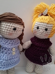 szydełkowe laleczki - brune...