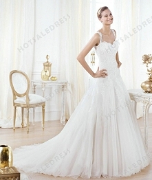 Wedding Dress - Style Pronovias Lavianne Tulle Crystal Embroidery Sweetheart Neckline