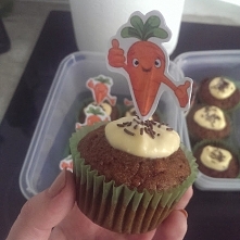 Motywacyjne babeczki marchewkowe - w ramach akcji Marchewkowy zawrót głowy