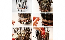 Kerzenglas mit Ästen

Den Gummiring um das Glas legen und die Äste einstecken. Danach alles mit einer Kordel fixieren und die Ästchen gegebenenfalls noch auf die selbe Länge kür...