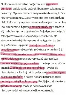 Produkty których nie należy...