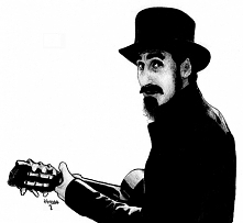Serj Tankian,
główny wokalista System of a Down.

Mam w zwyczaju uwieczniać własnoręcznie artystów, których podziwiam. Ten mały portrecik powstał naprawdę "na szybko"....