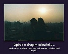 Opinia o drugim człowieku...