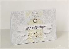 Ręcznie robiona kartka ślubna
