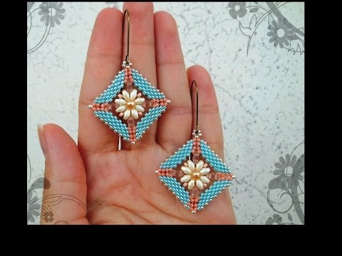 Tutorial modulo * INSIDE OUT * orecchini - Peyote square delica superduo perline
