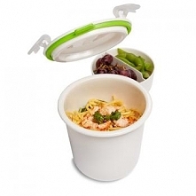 Pojemnik na obiad Lunch Pot Single, biało-zielony - Black+Blum