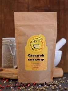 Czosnek suszony w płatkach, duże opakowanie (100 g) - Manufaktura Smaku