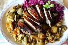 Gęsina pieczona w jabłkach ...