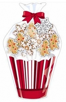 Świąteczne opakowanie na cake pops (2 komplety)