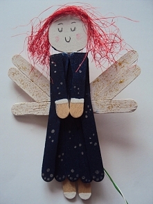 aniołek z patyczków od lodów