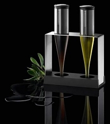 Pojemniki na oliwę i ocet na stojaku (3 elementy) - Auerhahn