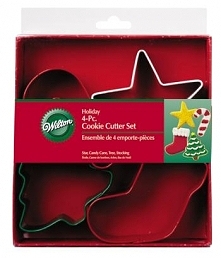 Foremki metalowe do wykrawania ciastek na Boże Narodzenie (4 szt. w komplecie)