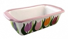 Ceramiczna forma do pieczenia ze wzorem w tulipany - Vintage Style - Pataki Keramia