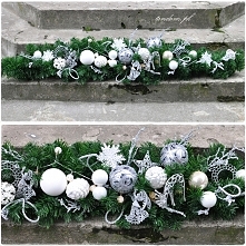 świąteczna girlanda w bieli - ze sklepu tendom.pl