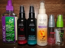 Do włosów:
1.Mgiełka do włosów tłustych, 9,50zł - zastosowałam tylko 3 razy (póki co) ale wydawało mi się, że następnego dnia po umyciu są jakby "świeższe".
2. Spray o...