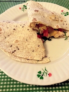 Meksykańskie zapiekane fajitas z kurczakiem, uwielbiam! :)