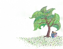 dużo kropeczek zrobiłam :)