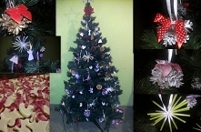 Choinka z własnorecznych ozdób