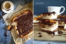 Składniki: (na formę 24x24 cm lub nieco mniejszą)... Spód: ok. 20 szt herbatników kakaowych, Masa serowa: 500 g sera wiaderkowego dobrej jakości, 500 g mascarpone, 125 ml śmieta...