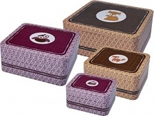 Zestaw metalowych pudełek "Forest Animals" (4 sztuki) - Birkmann