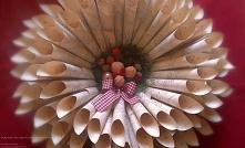 świąteczna rozeta - rękodzieło