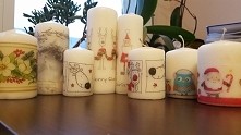 Decoupagowe świece:))