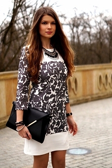 Biało-czarna sukienka Illuminate <3