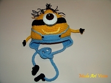 czapeczka Minionek z łapkam...