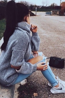 grey sweater