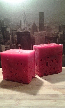 świeczniki własnej roboty :D