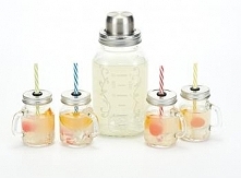 Szklany shaker + 4 minisłoiki z uchwytem - Kitchen Craft