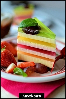 Ciasto w kolorach tęczy
