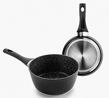 Rondelek aluminiowy z naturalną powłoką kamienną na indukcję (pojemność: 1,5 litra) - Ibili