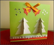 Ręcznie robiona prosta kartka świąteczna :) Kliknij w zdjecie po szczegóły :)