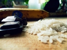 Śniadanie na słodko- ryż z czekoladą i bananem