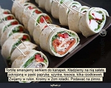 Przekąska na zimno z tortilli