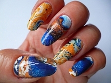 paznokcie inspirowane kosmosem