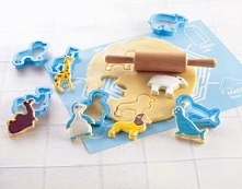 Zestaw do pieczenia: mata silikonowa, wałek i foremki (6 szt.) do ciastek Bake & Play - Kaiser