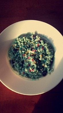 niebieska owsianka z posypką❤❤❤