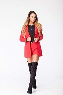 żakiet długi,szorty, bluzka z guziczkami