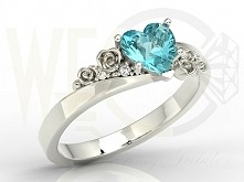 Srebrny pierścionek zareczy...