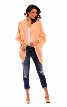 Narzutka damska w kolorze morelowym