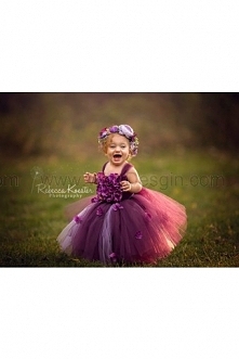 Flower girl dress Deep Purple and Lavender tutu dress, flower top, hydrangea top, toddler tutu dress
