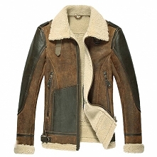 Mens Sheepskin Shearling Flight Jacket