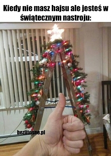 Nie mam drabiny! JEJ! Dobrze, że mam chociaż normalną choinkę ;3