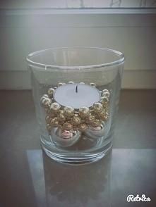 świąteczny świecznik
-pereł...