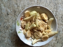 moja ulubiona owsiana z rana ❤️ z gruszka i bananem :) siły na cały dzień dla wszystkich !! :)