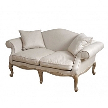 Wygodna sofa Belldeco 2-osobowa z finezyjnymi nóżkami w jasnym obiciu.